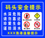 码头安全提示牌展示