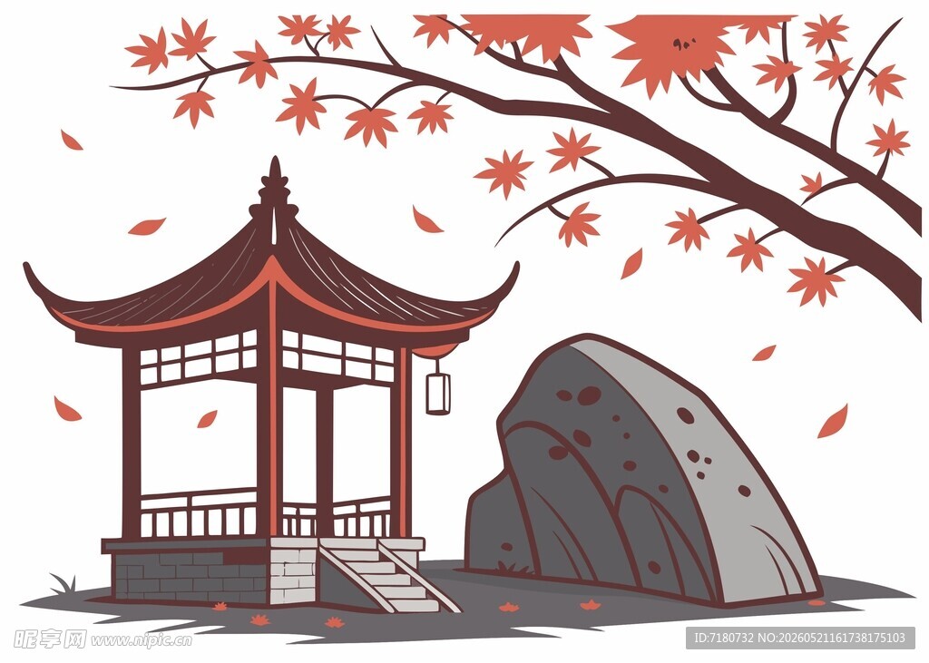 矢量凉亭