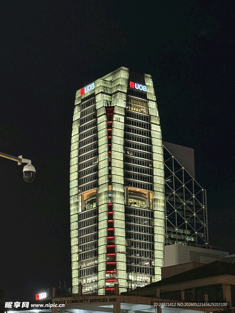 夜晚璀璨高楼夜景