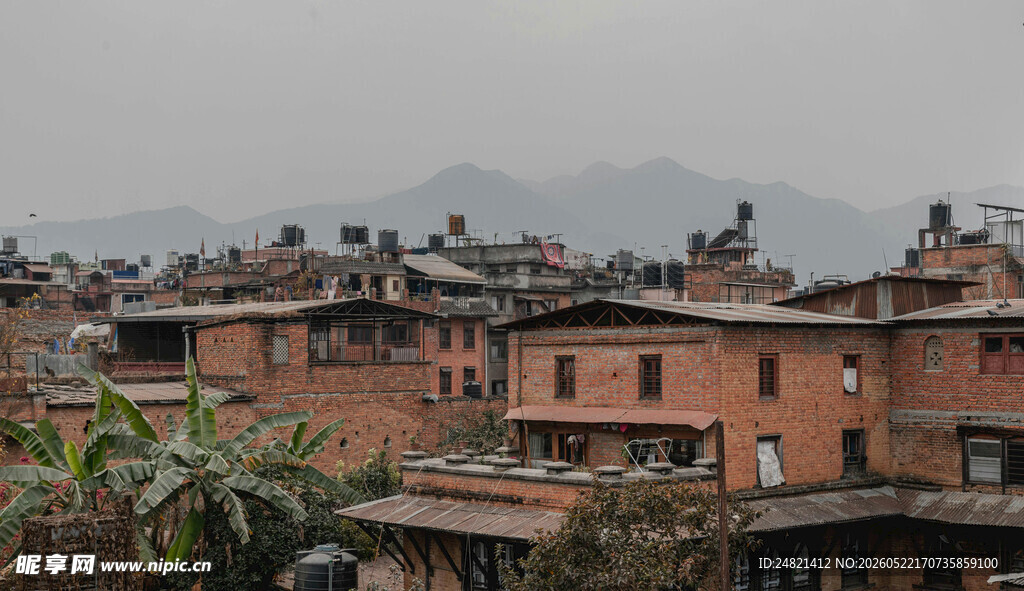 尼泊尔传统建筑景观