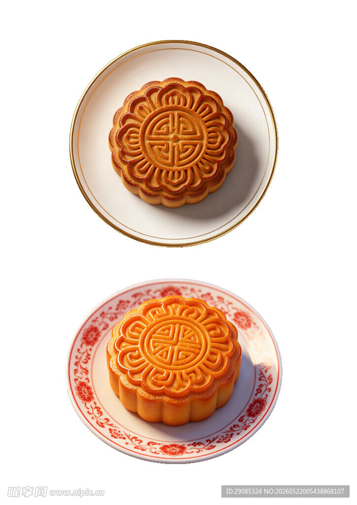 双款精美月饼展示