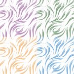 多彩抽象线条花纹图案 四方连续