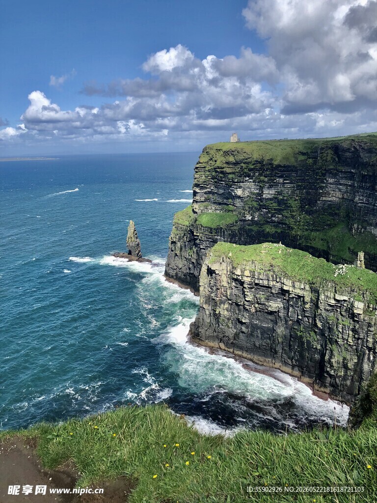 壮丽海岸悬崖与辽阔海洋