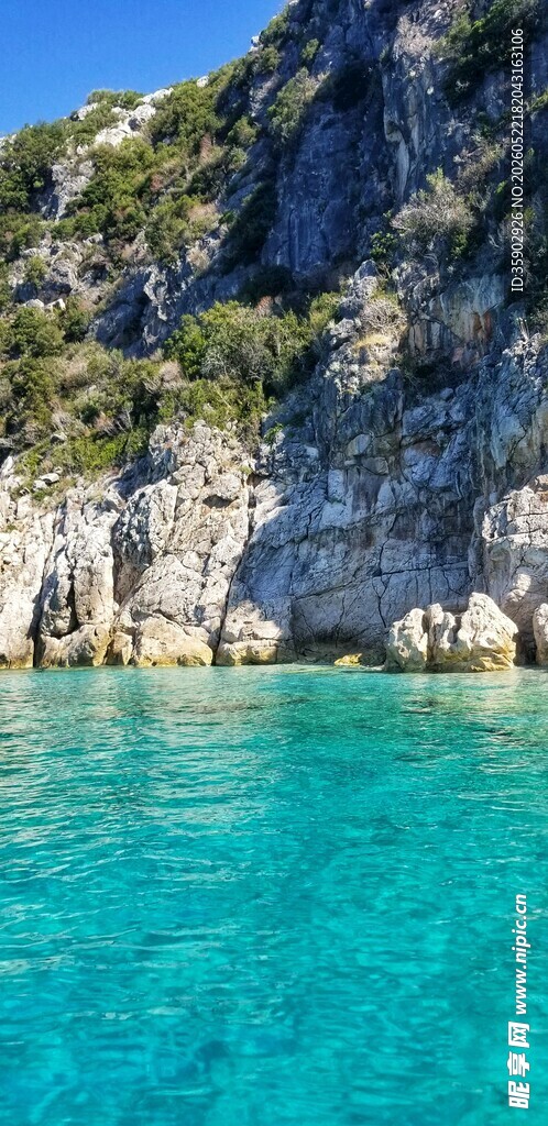 碧海青山的美丽海滨风光