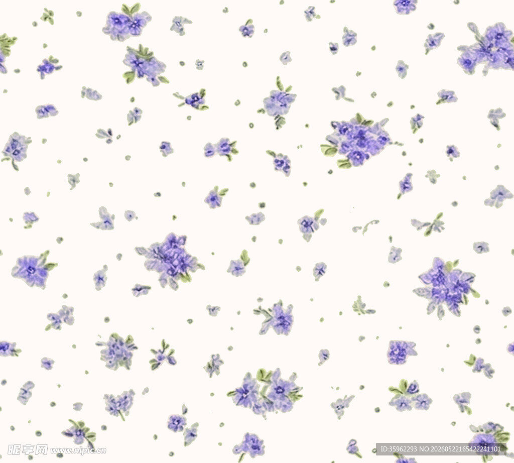 紫色小花无缝图案背景