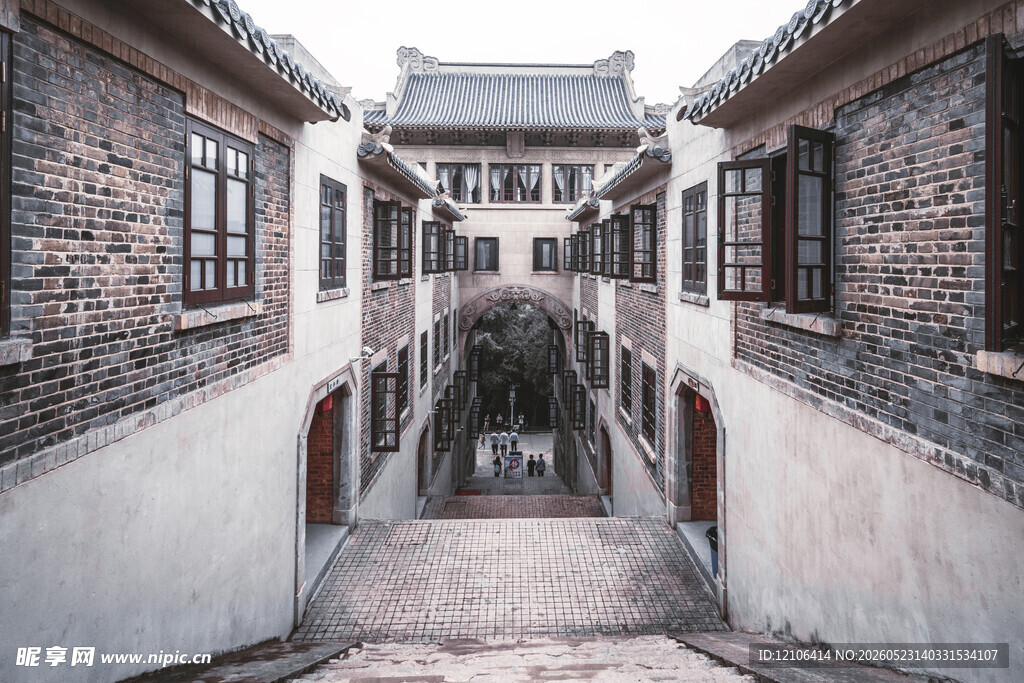 古巷深宅中式庭院景致