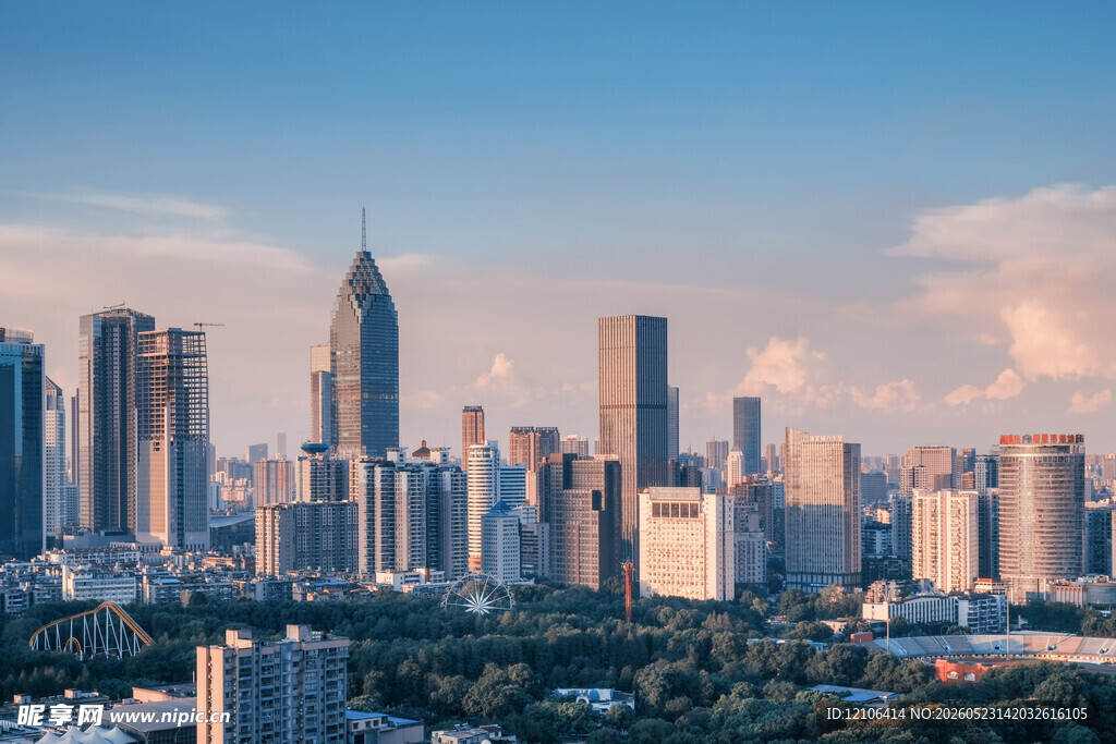 现代都市天际线景观