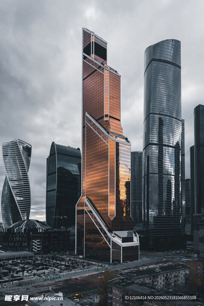 现代都市摩天大楼景观