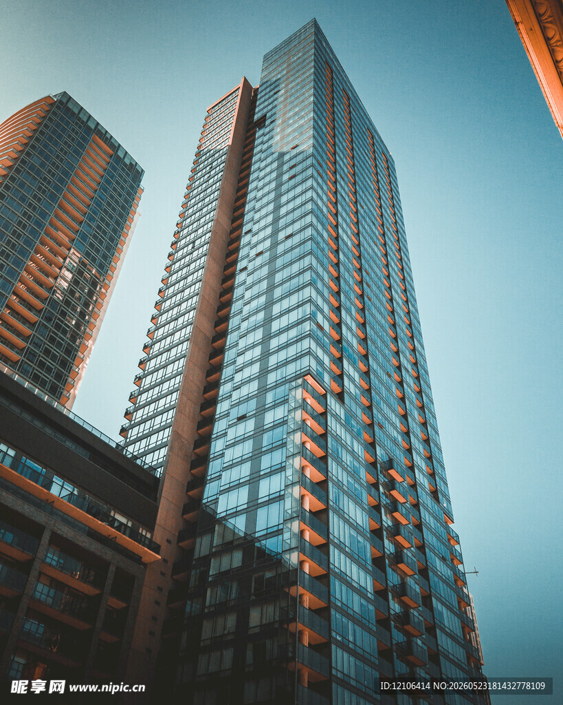 都市摩天大楼天际线景观