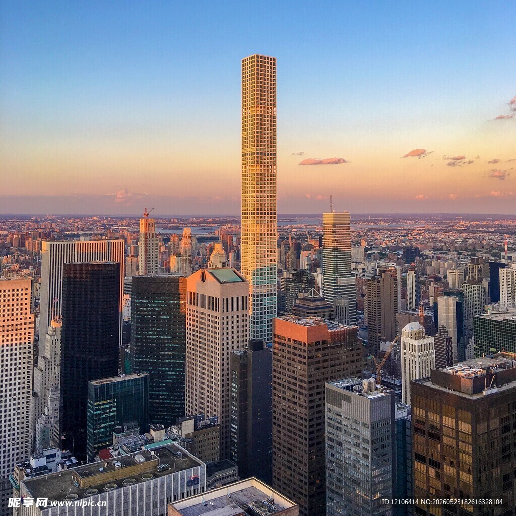 纽约城市天际线壮丽景观