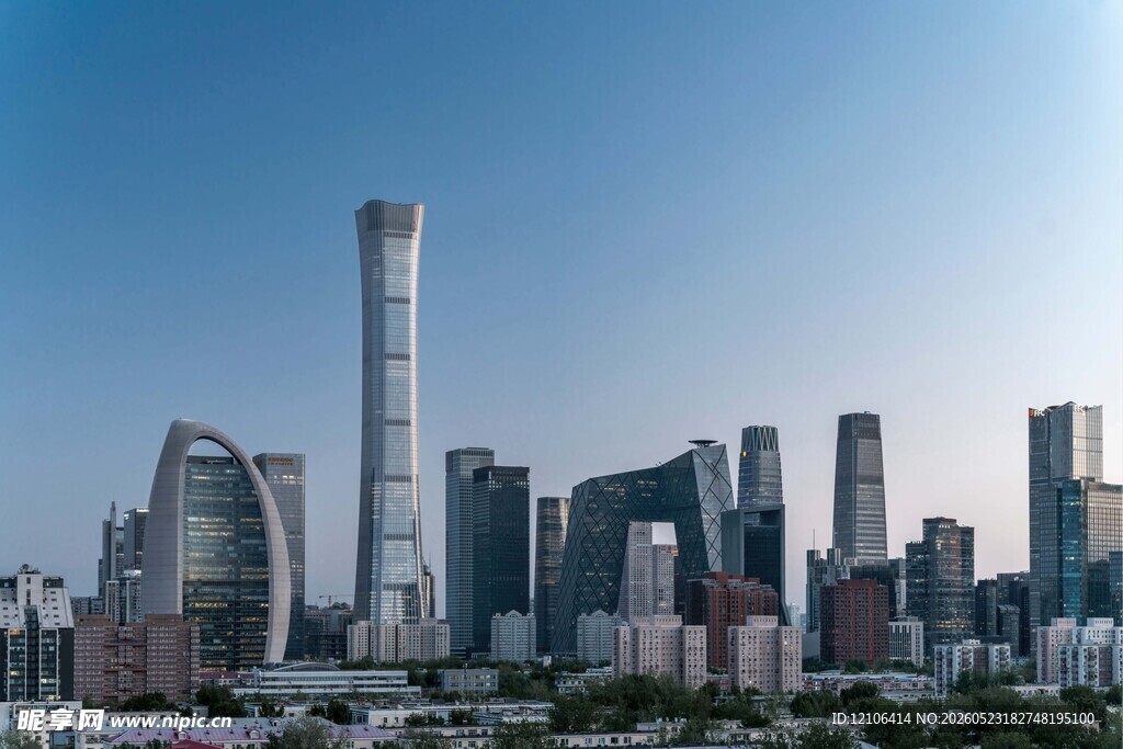 北京城市天际线壮观景象