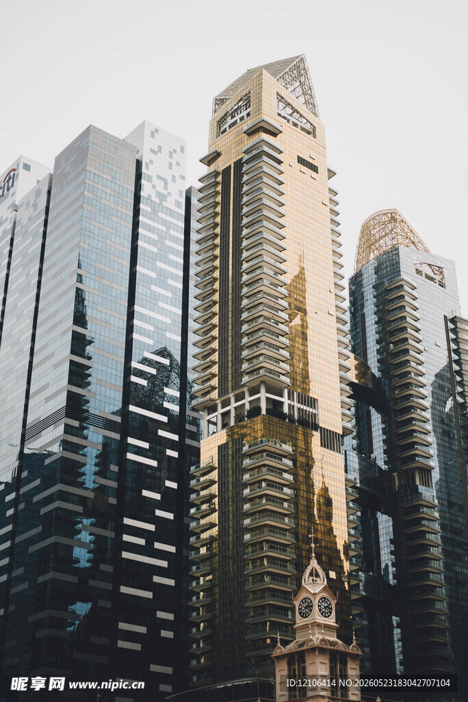 都市摩天大楼建筑群