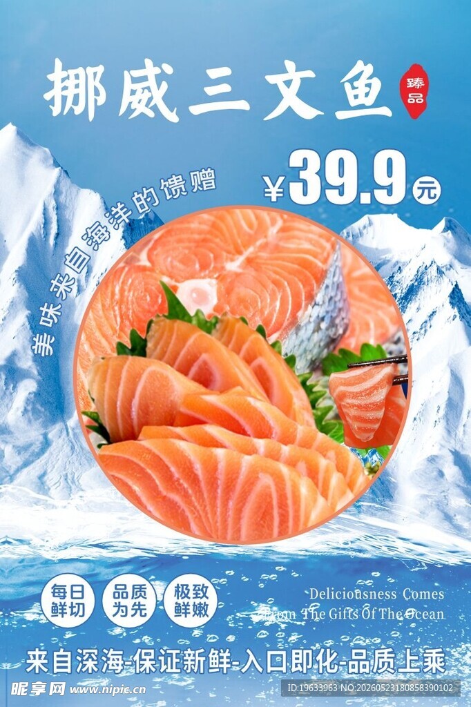 挪威三文鱼海报
