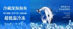 超低温冷冻的冷藏海鲜鱼