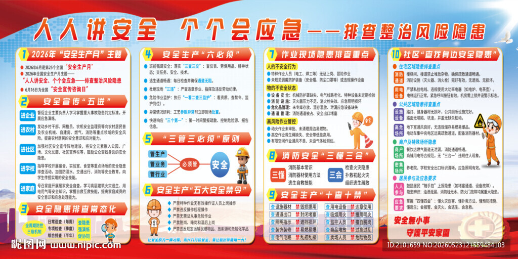2026安全生产月展板