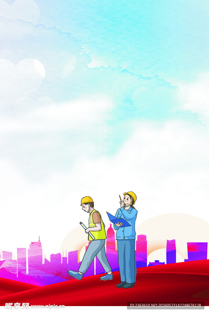 城市中两位人物的生动场景