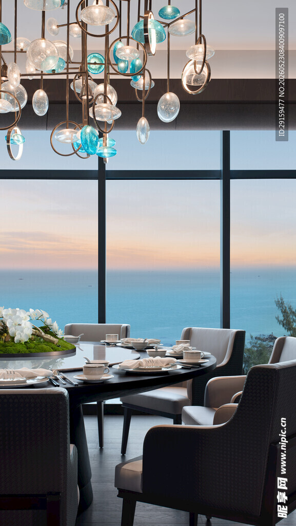 海景餐厅优雅用餐环境