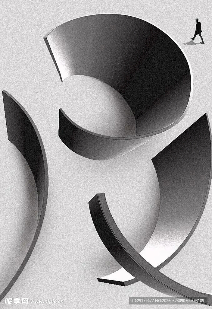 金属质感立体数字