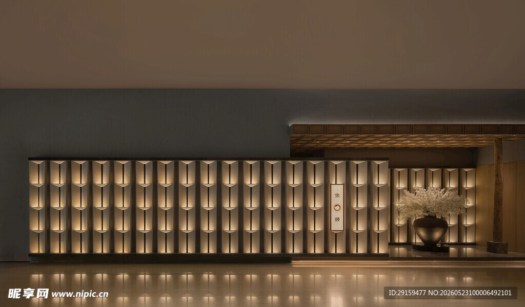 现代建筑夜景灯光展示