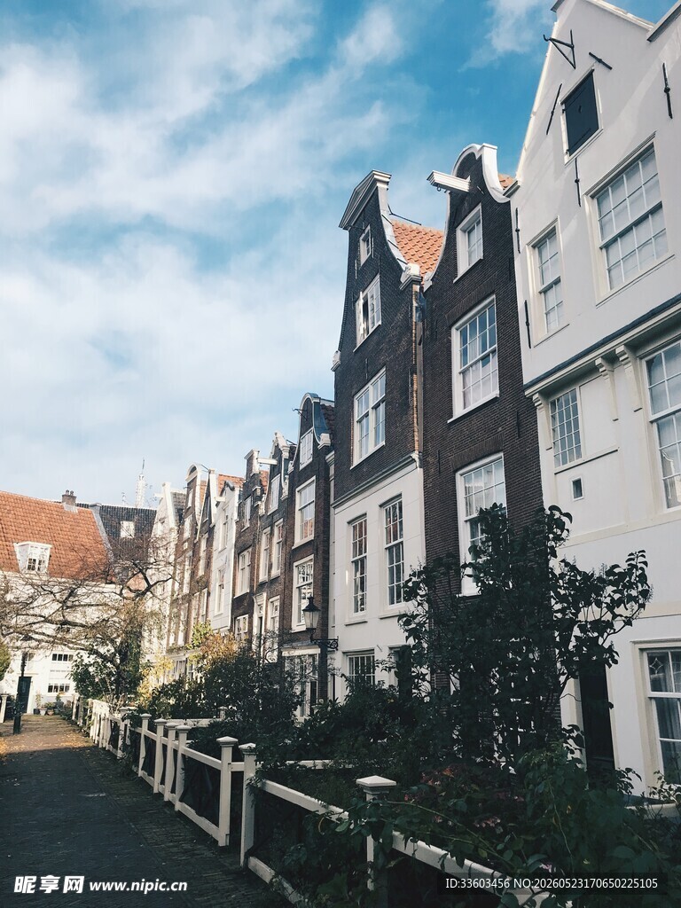 荷兰特色街道建筑风景