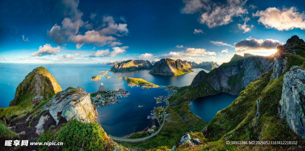 壮美山海风光图