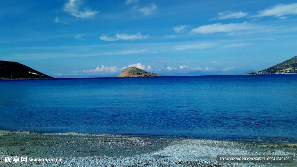蓝色海滨风光美景