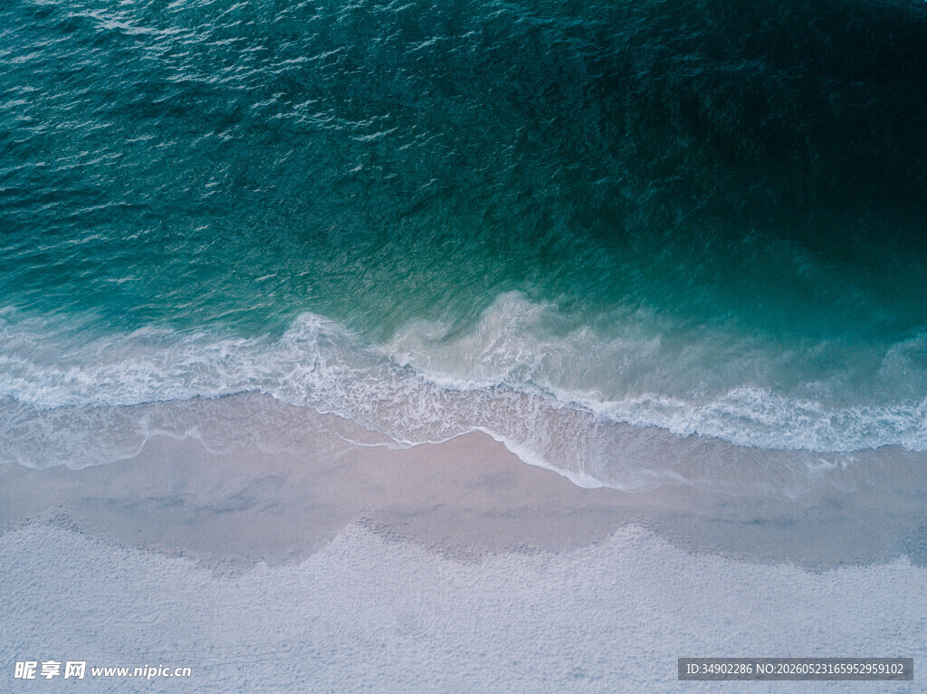 海边沙滩海浪美丽景致
