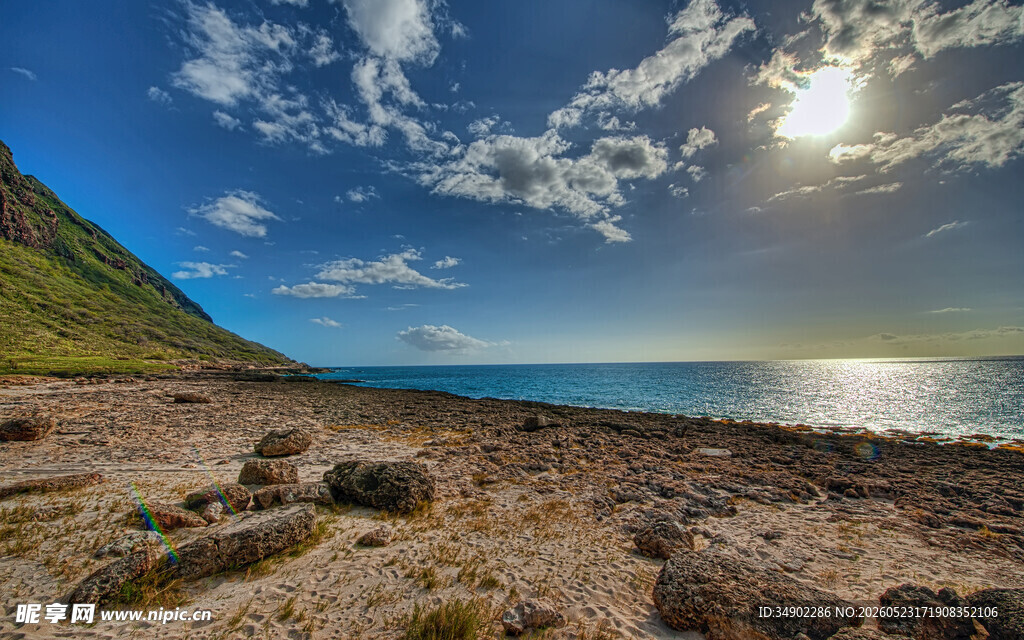 海边壮丽日出风景