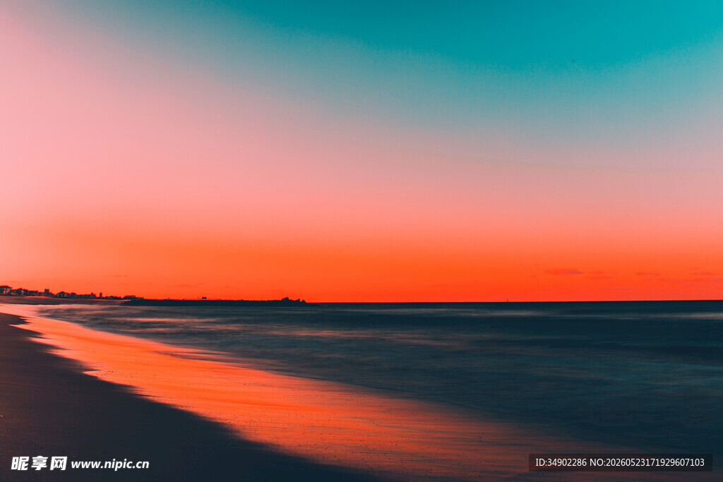 海边绚丽日落美景