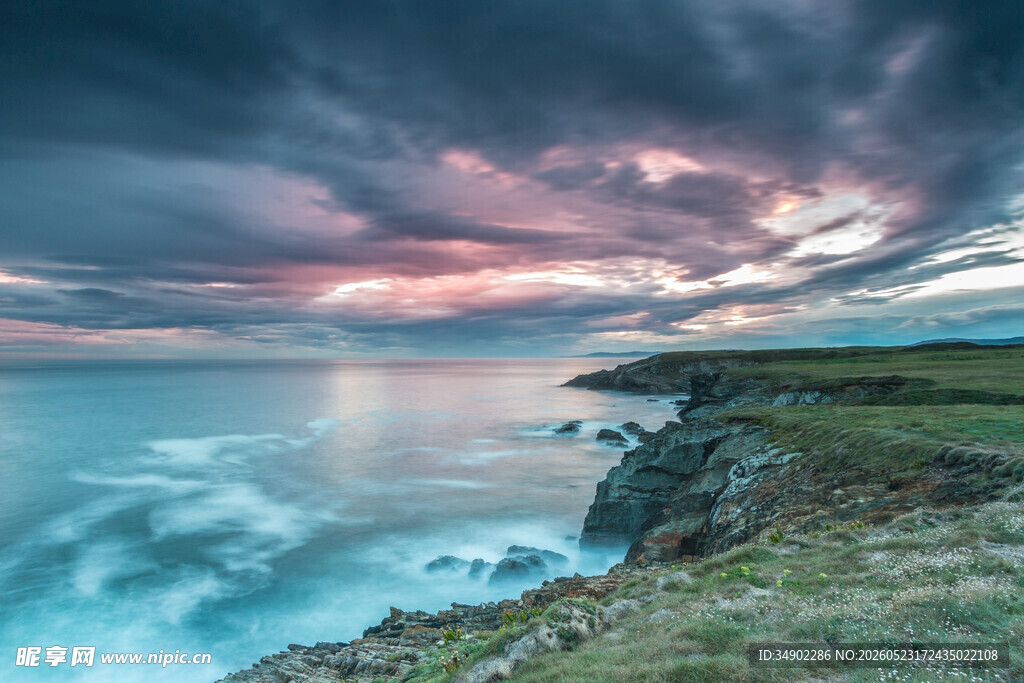 海边壮丽日出美景
