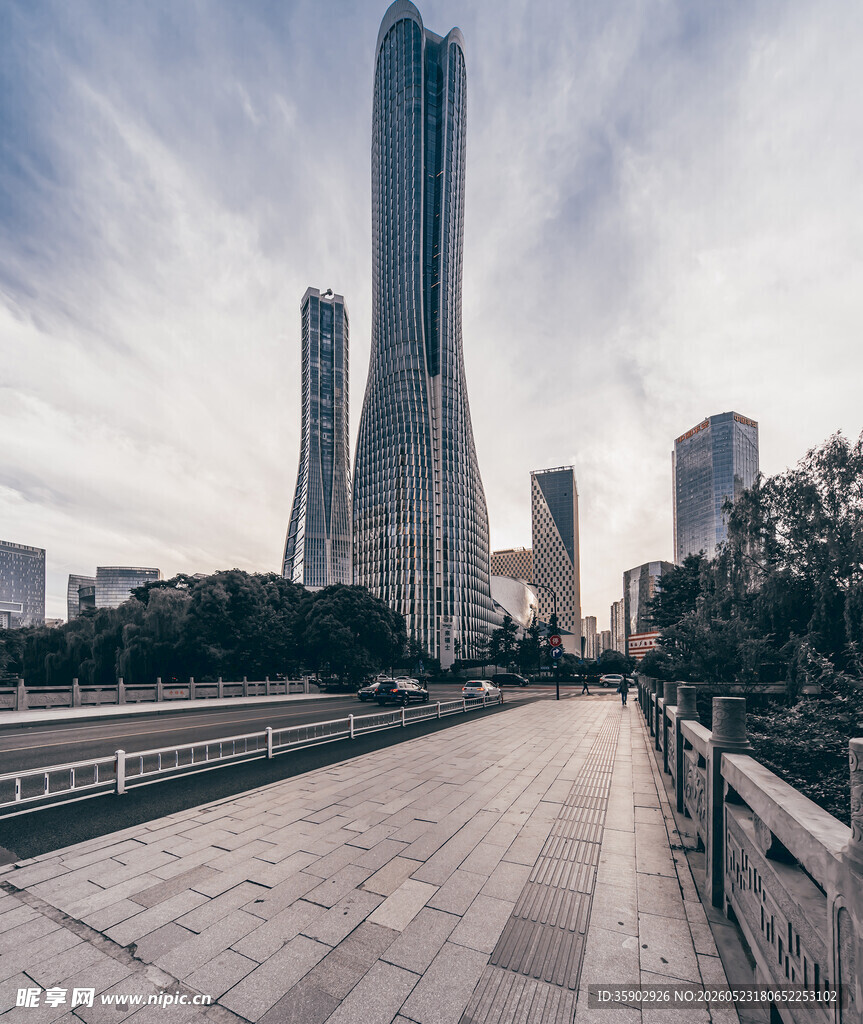 上海城市天际线现代景观