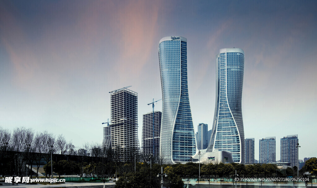 现代都市摩天大楼景观