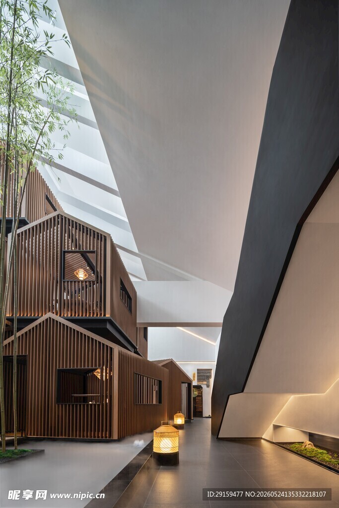 现代风格建筑庭院景观