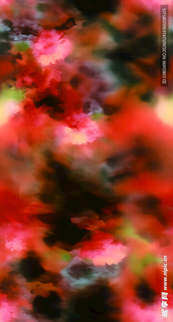 梦幻多彩花卉模糊背景图