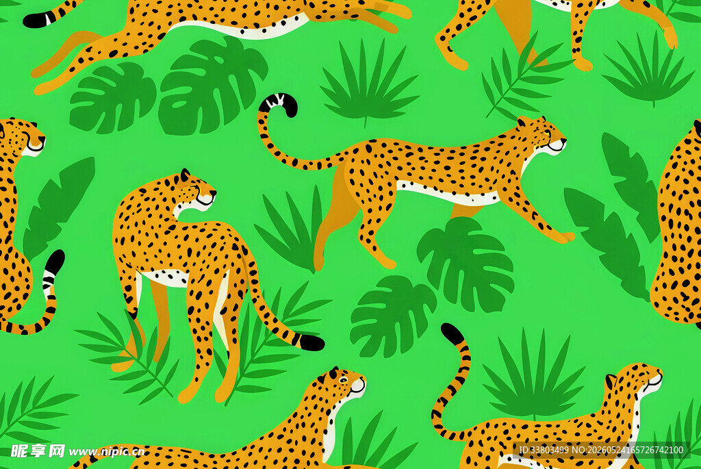 猎豹丛林图案