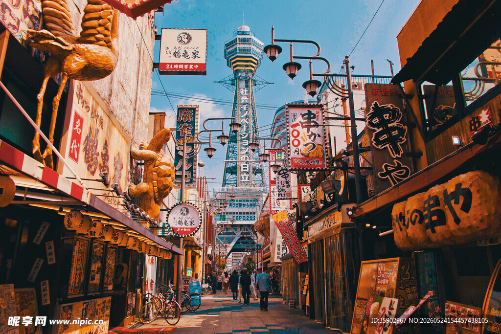 复古风格的日式街道景象