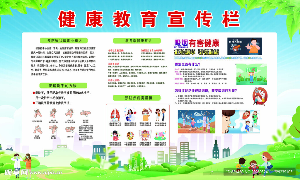 健康教育宣传栏展示
