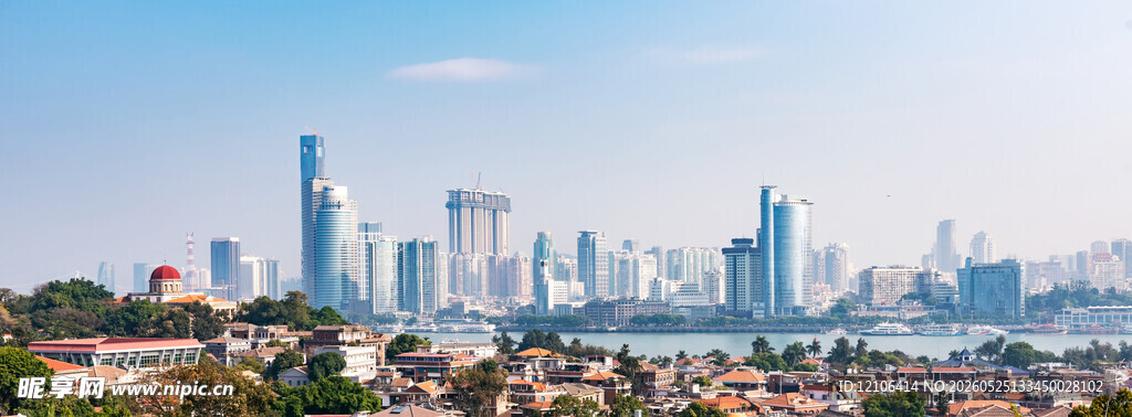 现代都市天际线景观