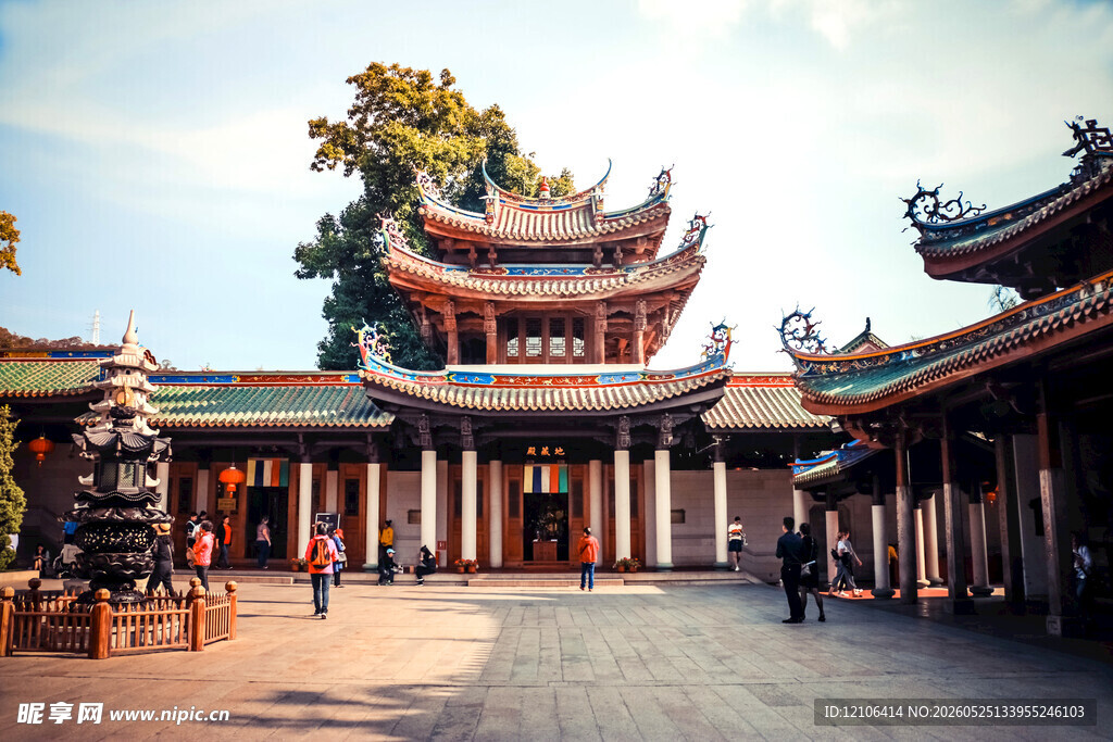 中式古建筑庭院景观