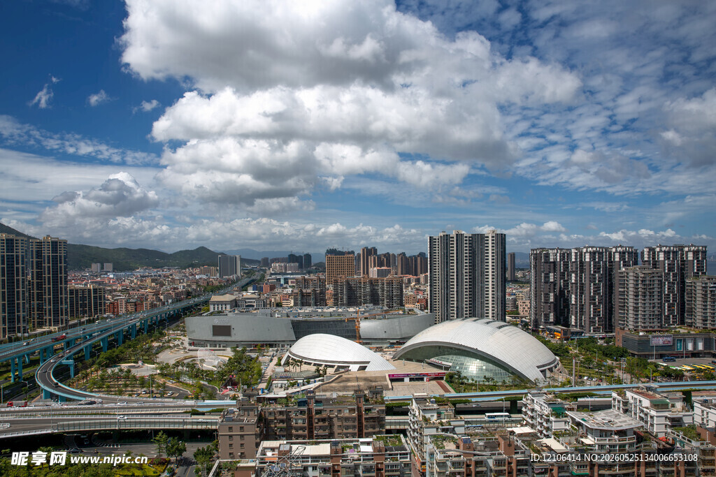 城市繁华景观俯瞰图