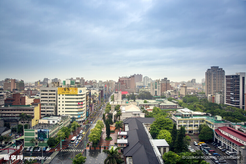 城市街景俯瞰