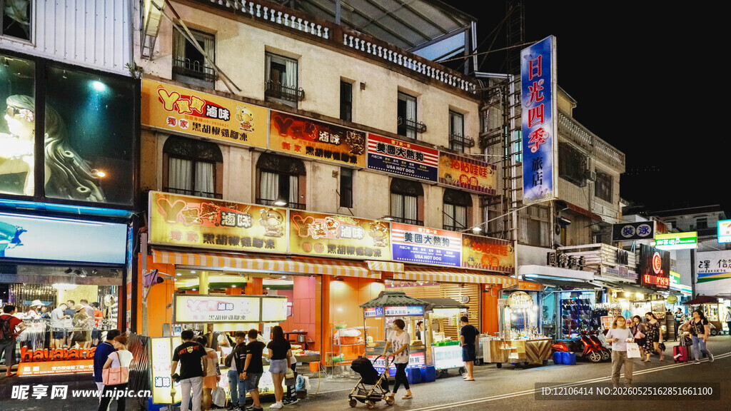 繁华都市商业街街景