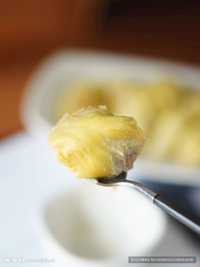 美味榴莲果肉特写