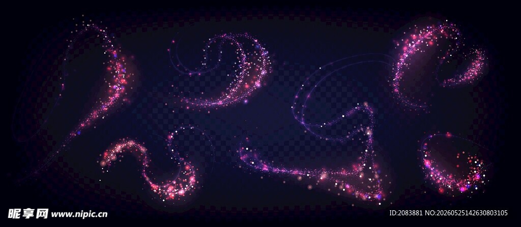 紫色梦幻粒子光效