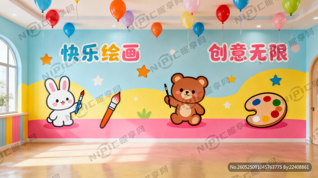 幼儿园美术教室墙面装修
