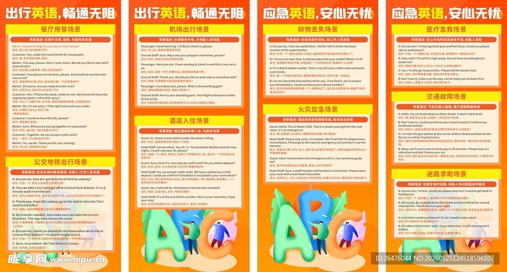 基础英语教学海报