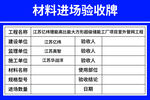 材料进场验收牌展示