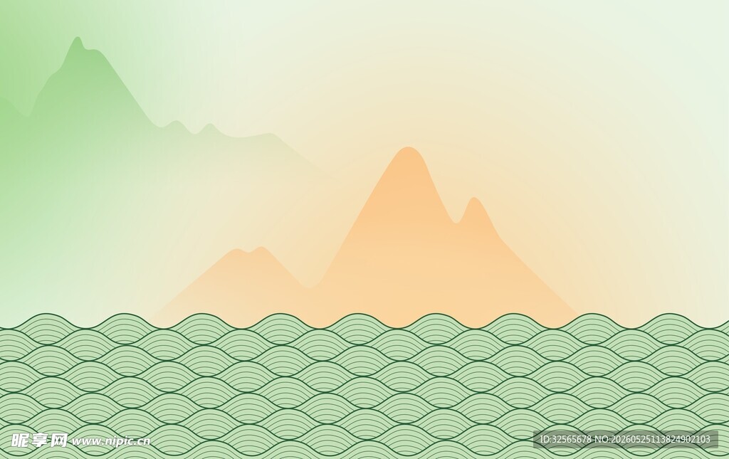 山水纹背景