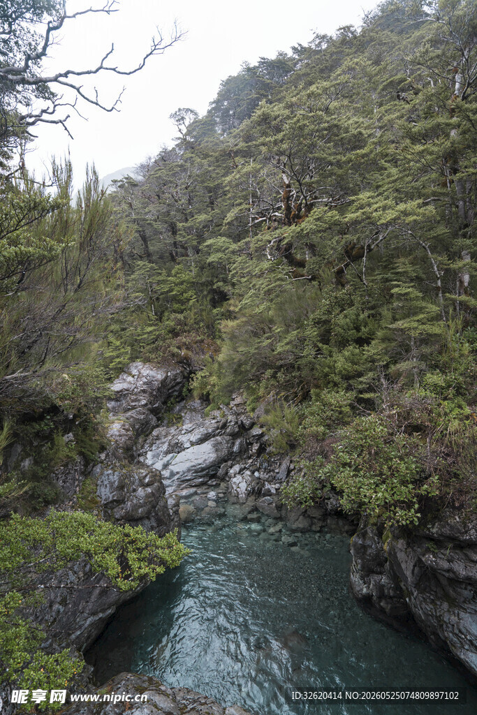 山间溪流美景