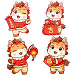 马年卡通感厚涂可爱小马元素